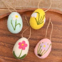 12pc Egg Hanging Ornament Colorful Painted Easter Egg For Tree Pendant Garland Room Hummingbird Stained Glass Window Hanger 1