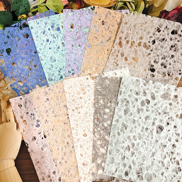 10 sheets Rainbow Hollow Tissue Paper Texture Material Paper Fancy Premium  Card Pack Light Weight Craft Paper Card Paper A5 Size - AliExpress