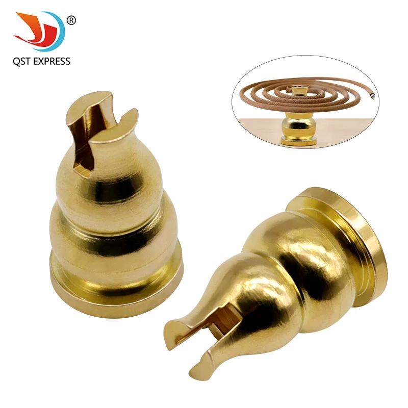 

Candle Holders Gourd Incense Burner Brass Mini Creative Home Office Decor Coil Fragrance Censer