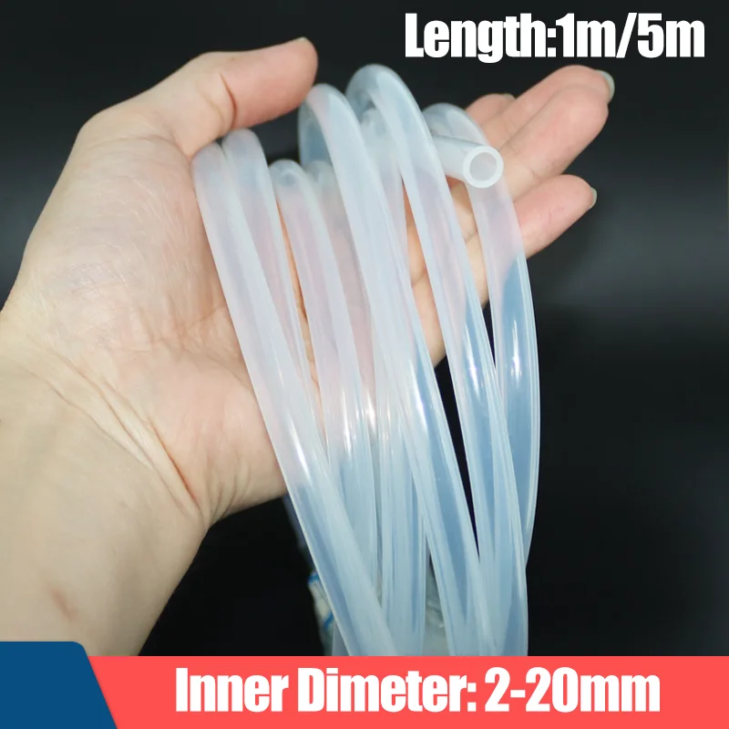 Transparent Flexible Silicone Hose 5/1M 2 3 4 6 7 8 9 10 12 14 16mm Food Grade Tube Pipe Temperature Resistance Nontoxic Kitchen