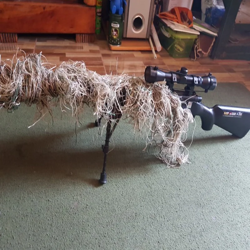 1.5M Mlitary CS Hunting Blind Gun Wraps Camouflage Ghillie Suit Accessories Airsoft Hunting Blind Ropes Elastic Synthetic Fiber