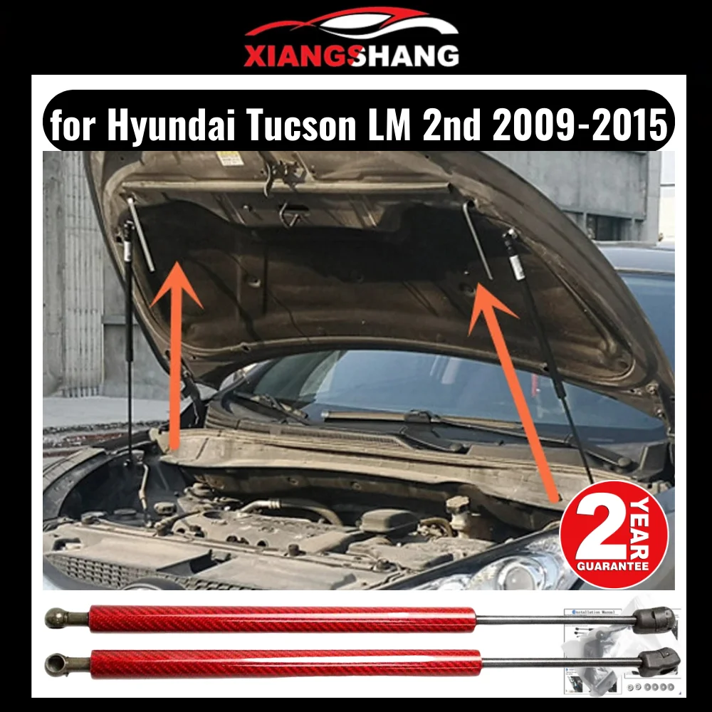 TENKIDOM Front Hood Struts Compatible With Hyundai Santa Cruz (NX4a OB) 2022-2025 Shock Lift Supports Bonnet Gas Dampers Springs Kit No-Drill Bolt-on - View #4