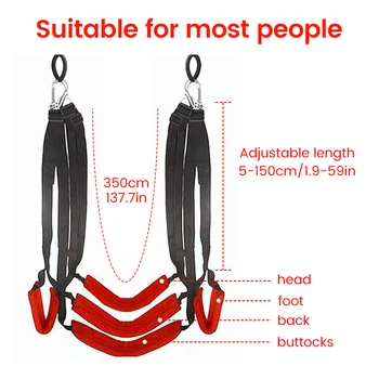Sex Swings For Female Sex Posture Bondage Gear Suspension Sling SM Tool Sexual Fantasies Flirting Furniture Adult Products 2