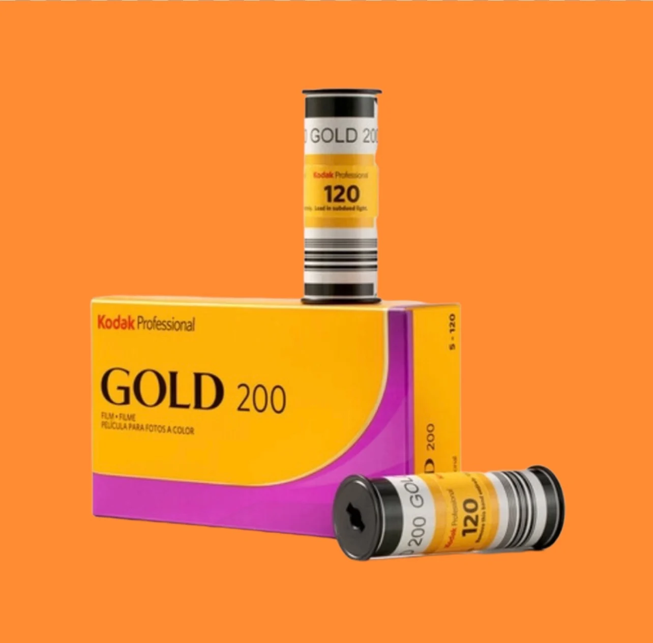 120mm 인물화/풍경화 필름 컬러 1/2/3/5/10롤 코닥 프로페셔널 IOS 200 골드 200 네거티브 필름 (유통기한 2027년)