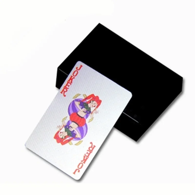 1 SET Mini Plastic Playing Cards Anti-Folding Waterproof Washable 54 Sheets 56x37mm