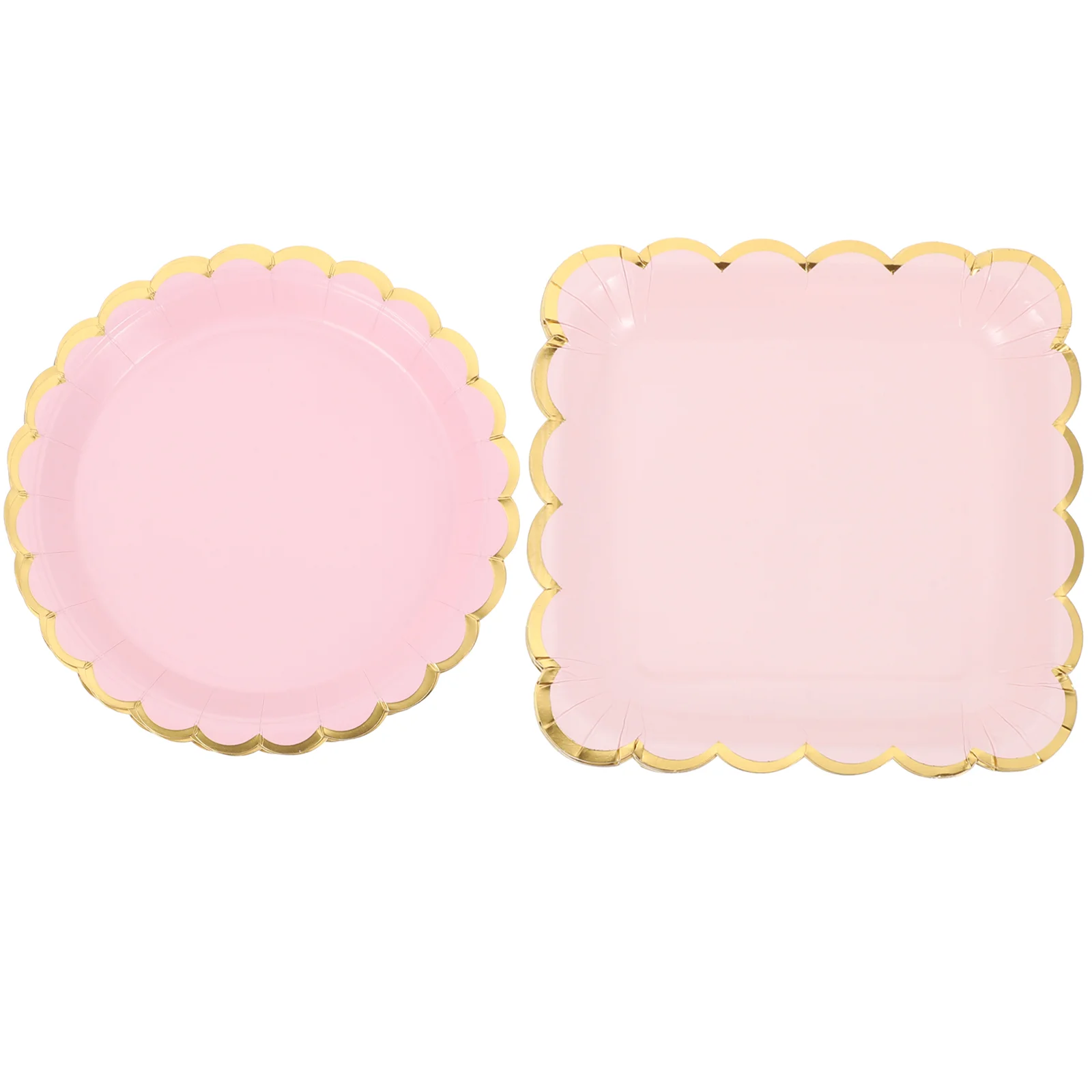 20Pcs Decorative Paper Plates Party Paper Plates Cupcake Storage Trays Disposable Party Dessert
