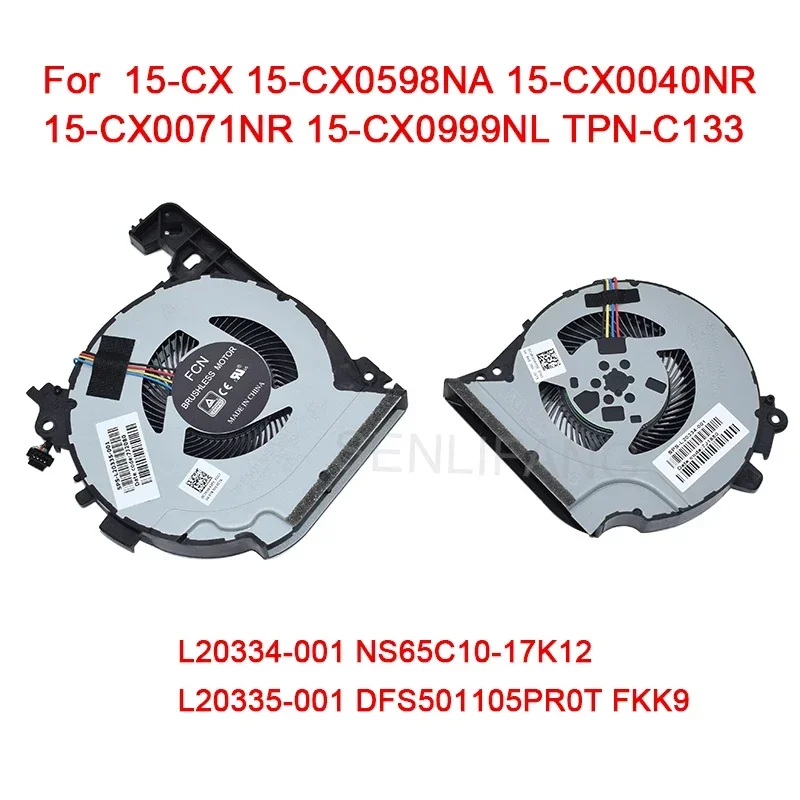 Для HP 15-CX 15-CX0598NA 15-CX0040NR 15-CX0071NR 15-CX0999NL TPN-C133 Fan DFS501105PR0T FKK9