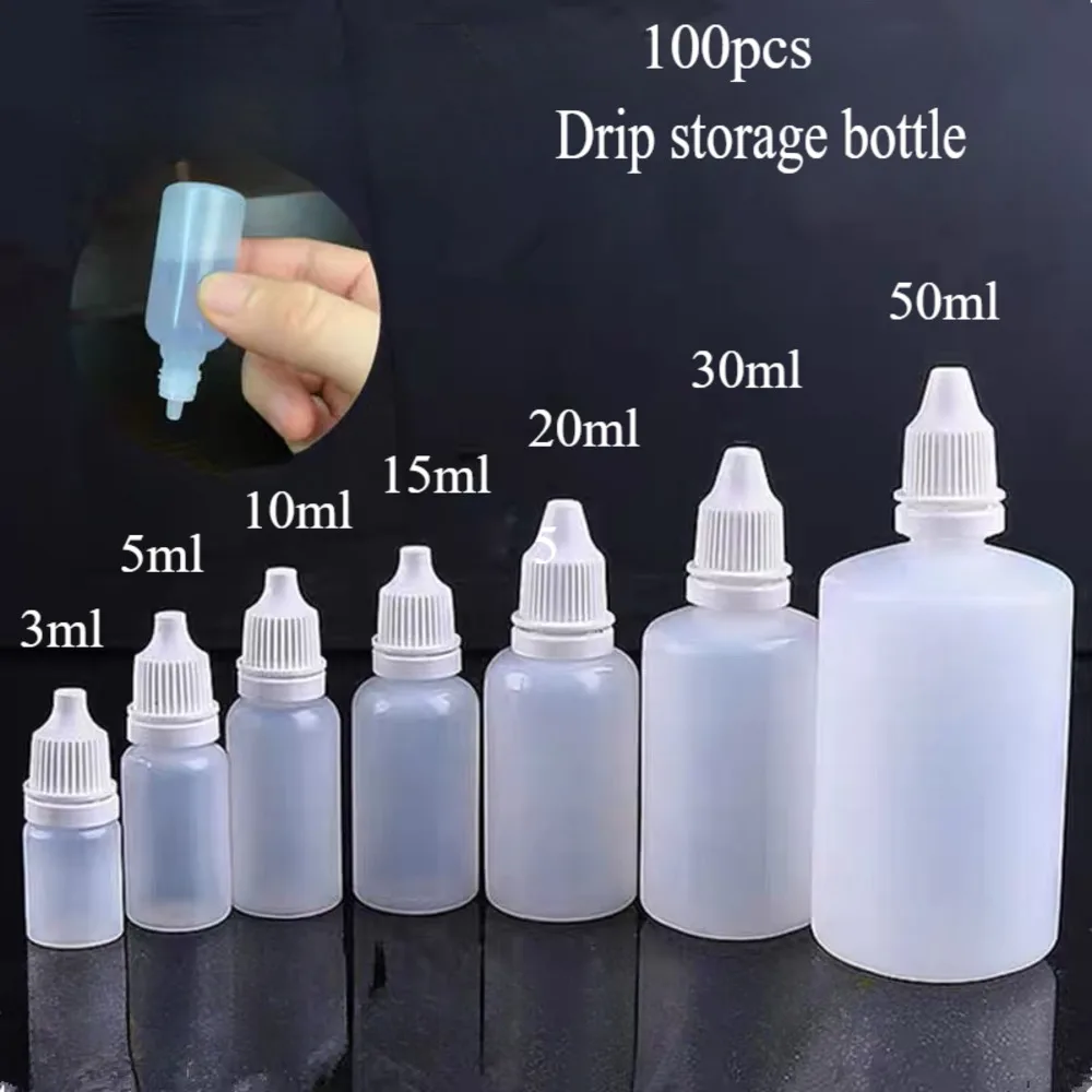 Squeeze Bottle 10/20ML Small Liquid Bottle Eye Drop Bottle Essential Oil Plastic Tip Plastic Squeeze Mini for Liquid Distribution