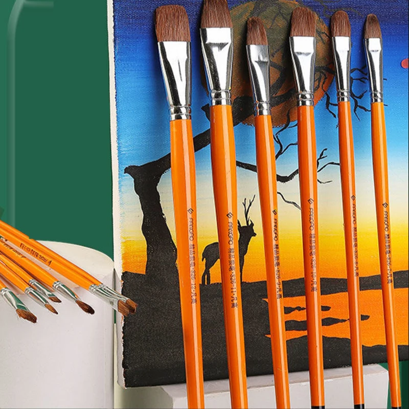 Brushes Watercolor Gouache Painting  Horse Hair Paint Brush Watercolor - 6  Pcs/set - Aliexpress