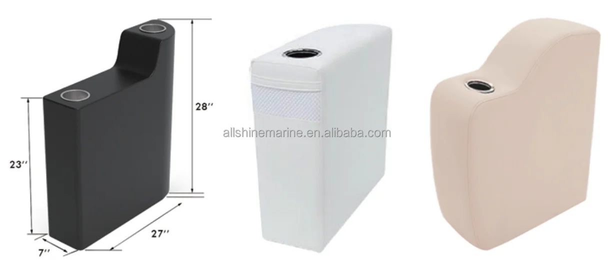 

Marine Luxury Pontoon Furniture Pontoon boat sofa arm rest with cup holder