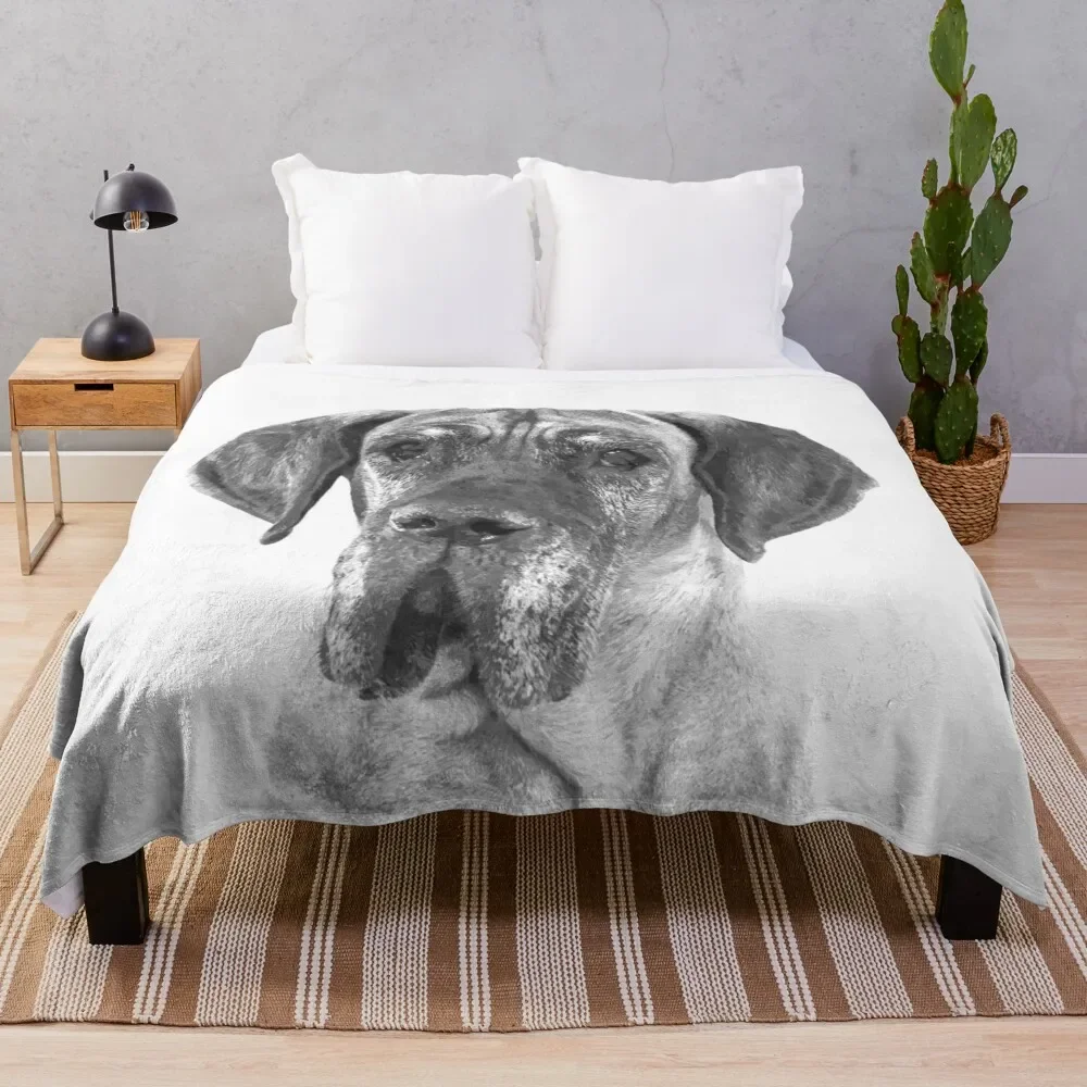 

Black and White Great Dane Throw Blanket decorative Plush Designers Soft Big Blankets