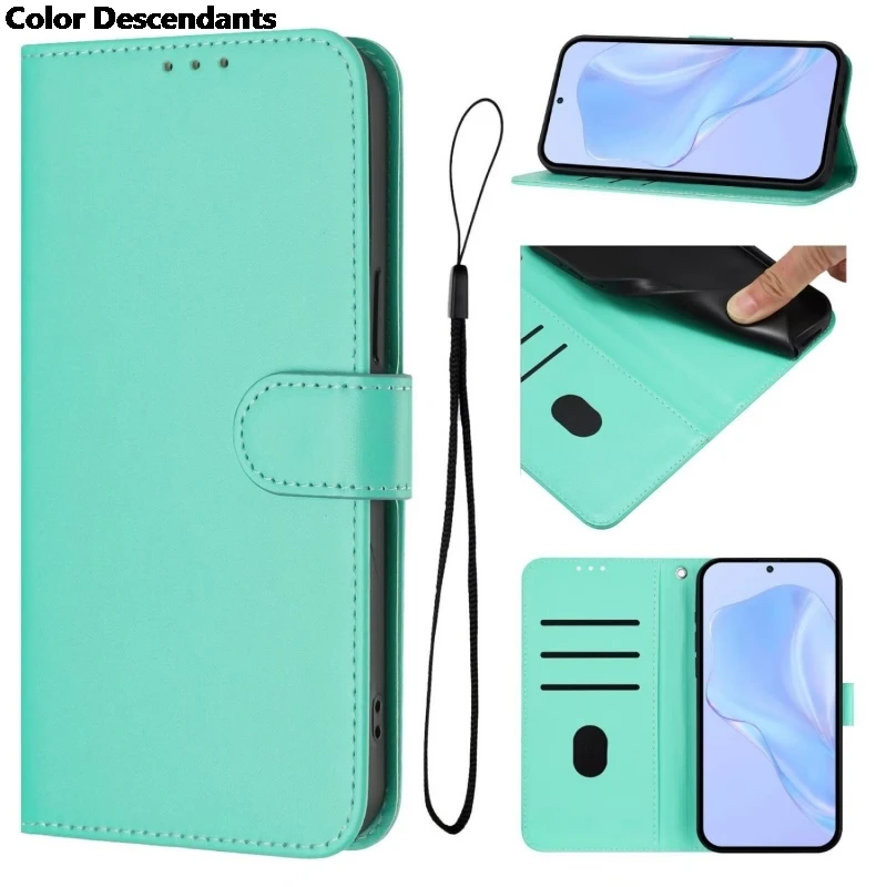 Premium PU Leather Flip Phone Case with Holder and Wallet Cover