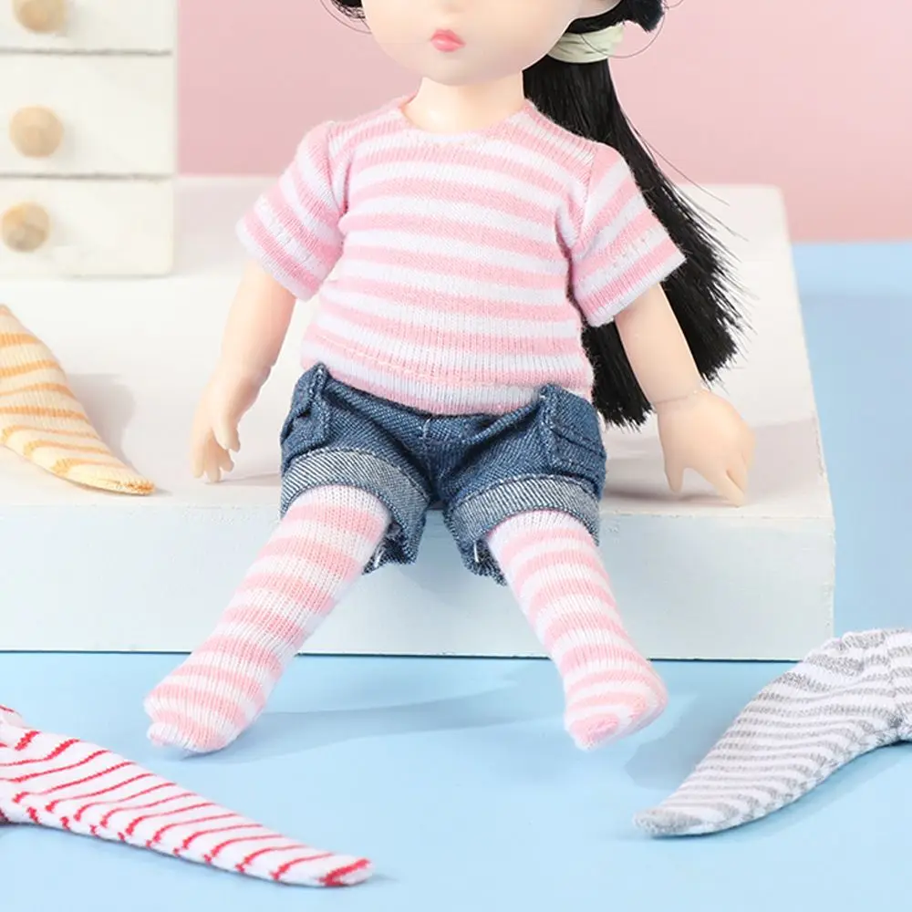 Ob11 Puppe Kleidung Enge Hosen Mode Streifen Strumpfhosen Candy Farbe Leggings Für Für 1/12 BJD Puppe Strumpf Kinder Spielzeug – Detail 3