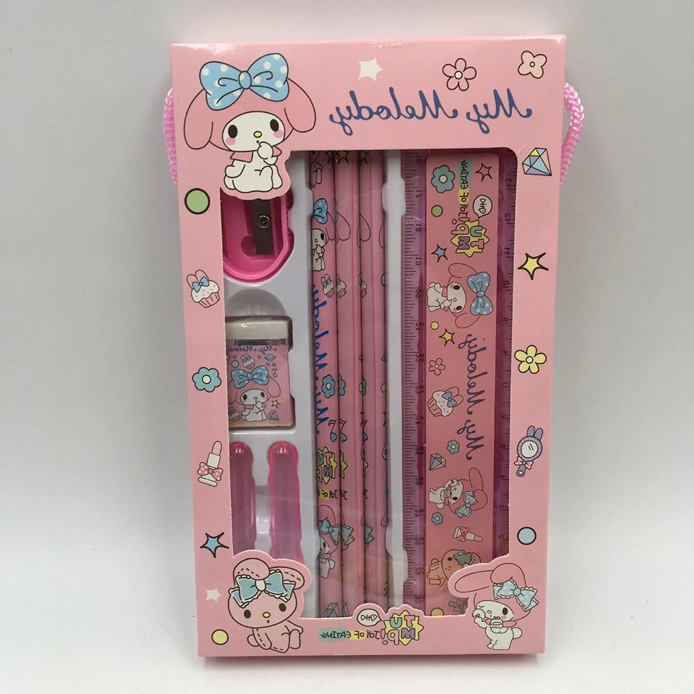 My Sweety Pop Hello Kitty Schreibwaren-Set 5-teilig - Mit Bleistift, Radiergummi & Notizbuch Für Mädchen