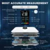 Body Weight and Fat, 8 Electrode Body Fat Scale, Large Display BMI Weight Scale, Body Composition Monitor with Report Muscle 4