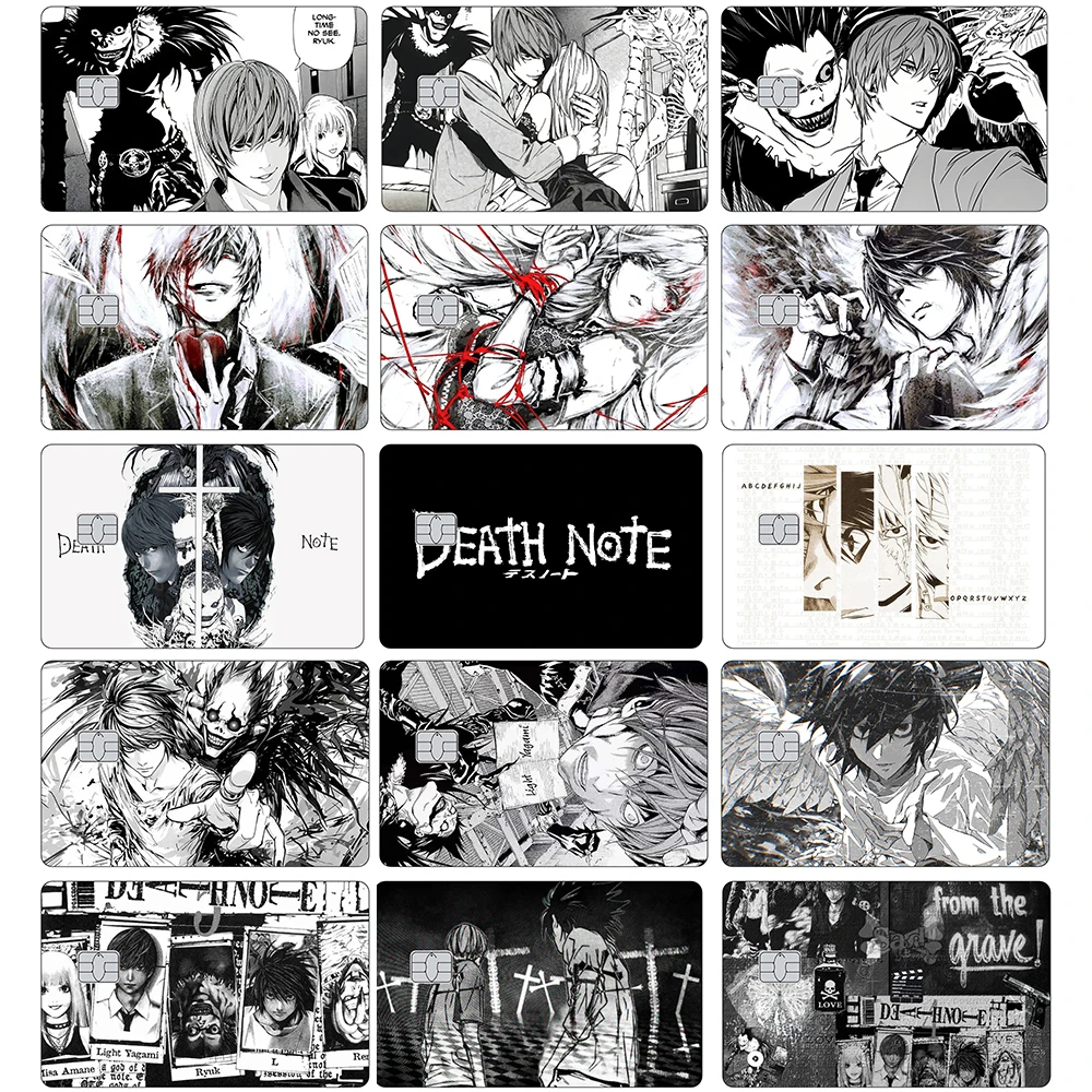 Anime DEATH NOTE Kreditkarten-Hautaufkleber MisaMisa Matte Aufkleber für Mastercard VISA JCB und andere IC-Magnetkarten