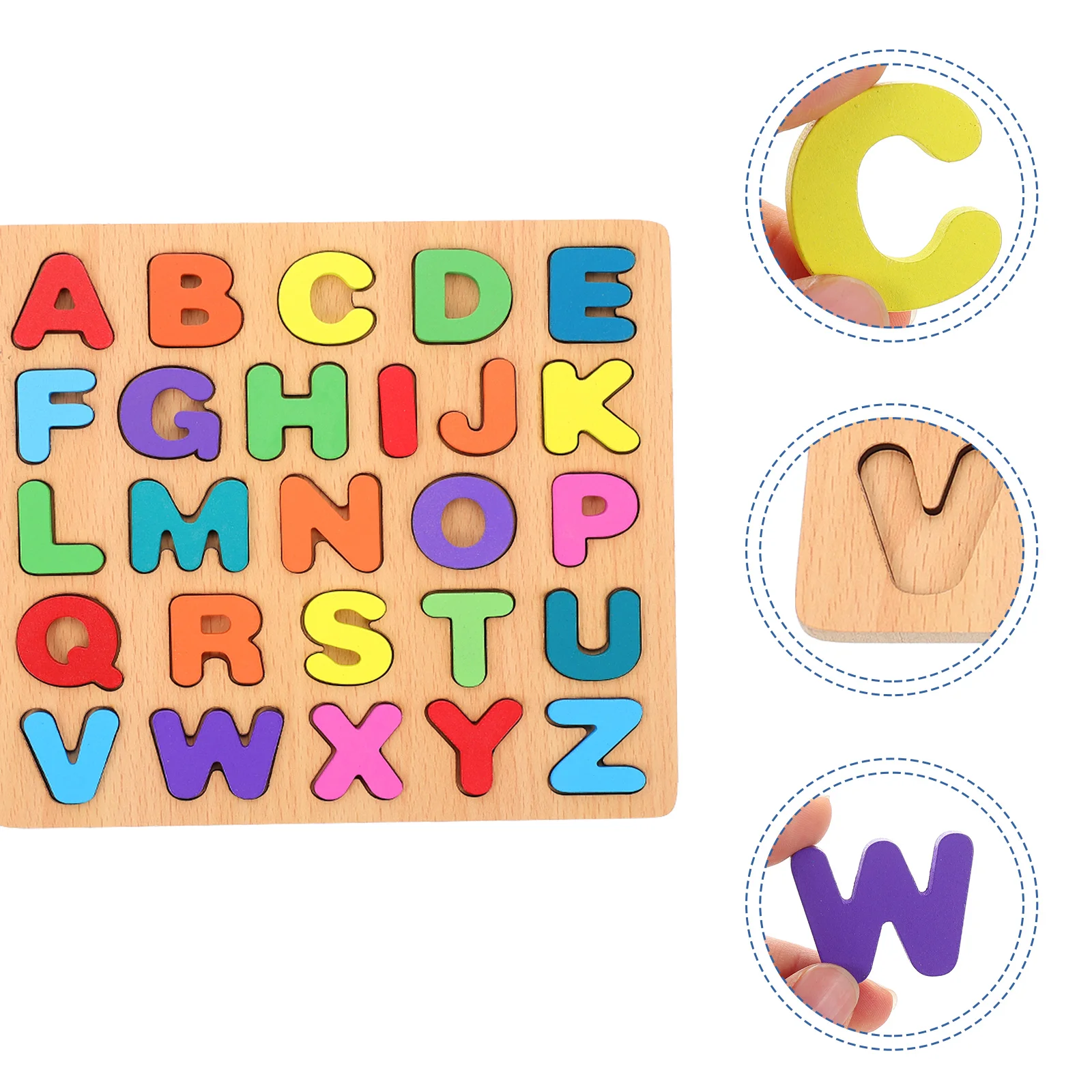 

Early Education Puzzle Wood Alphabet Boys Children’s Toys Educational Portable Wooden Playset Kids Matching Puzzles Plaything