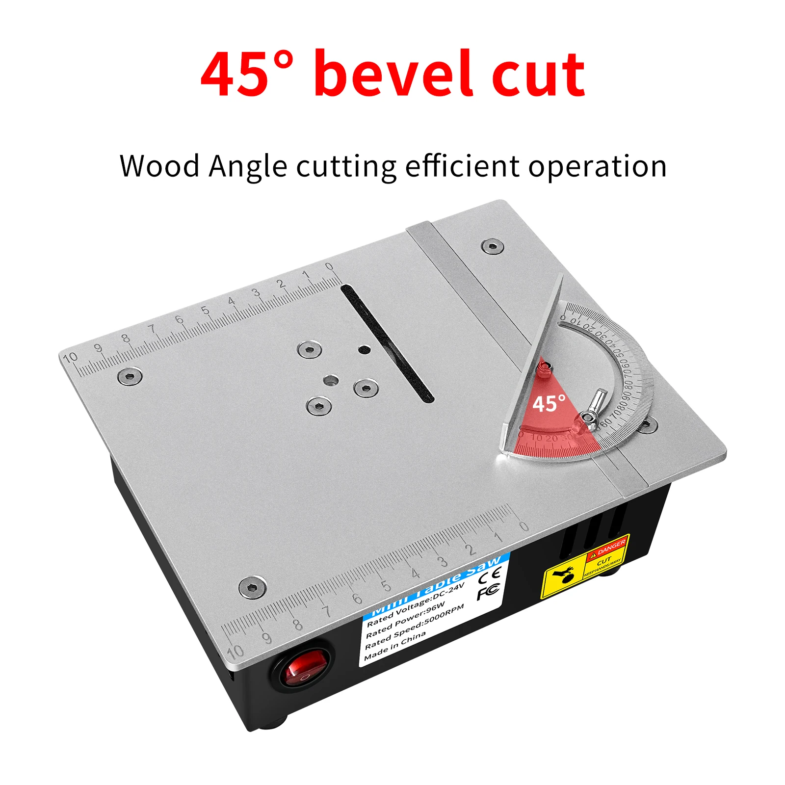 DIY Mini Table Saw 96W 5000RPM Compact Cutting Machine For PCB Wood Acrylic Aluminum with Adjustable Speed EU/US Plug
