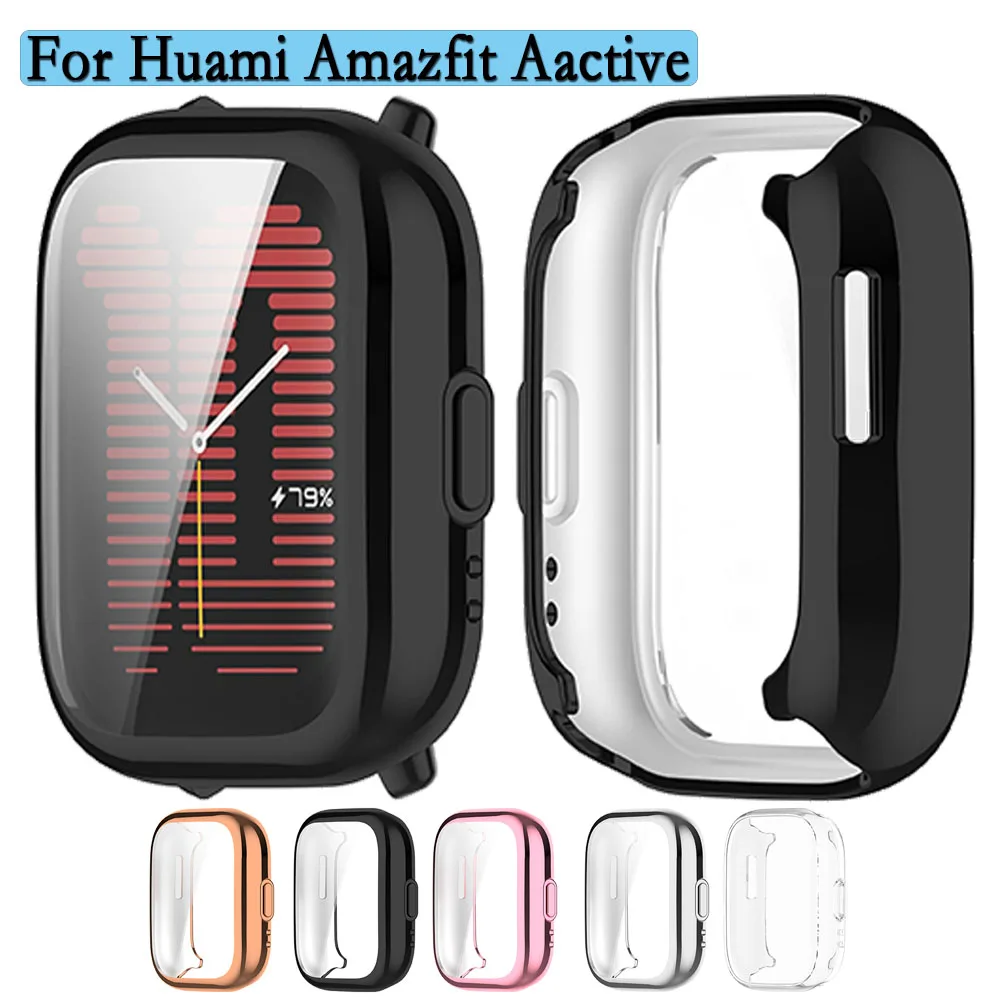 

For Huami Amazfit Aactive Soft TPU Cover Protector Watch Coverage With Screen Protection Watch Case Accessories