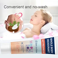 Déodorant corps entier fraîcheur 24/7 pour aisselles et parties intimes avec acide hyaluronique et parfum pêche vanille. 3