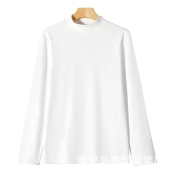 خريف شتاء 2025 الياقة المدورة مزدوجة الوجهين الصوف قاعدة طبقة المرأة الصلبة طويلة الأكمام هوديس بلوزات دافئة متعددة الاستخدامات 3