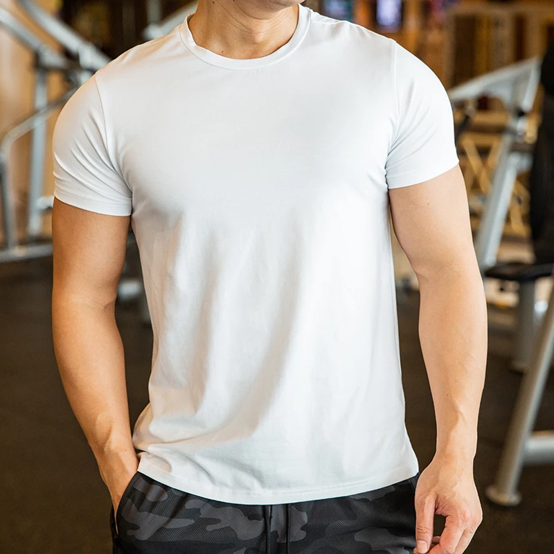 

2023 Spring And Summer Running Men's Short-sleeved T-shirt All-match Gym Solid Color Sports Short-sleeved T-shirt Sweatshirt