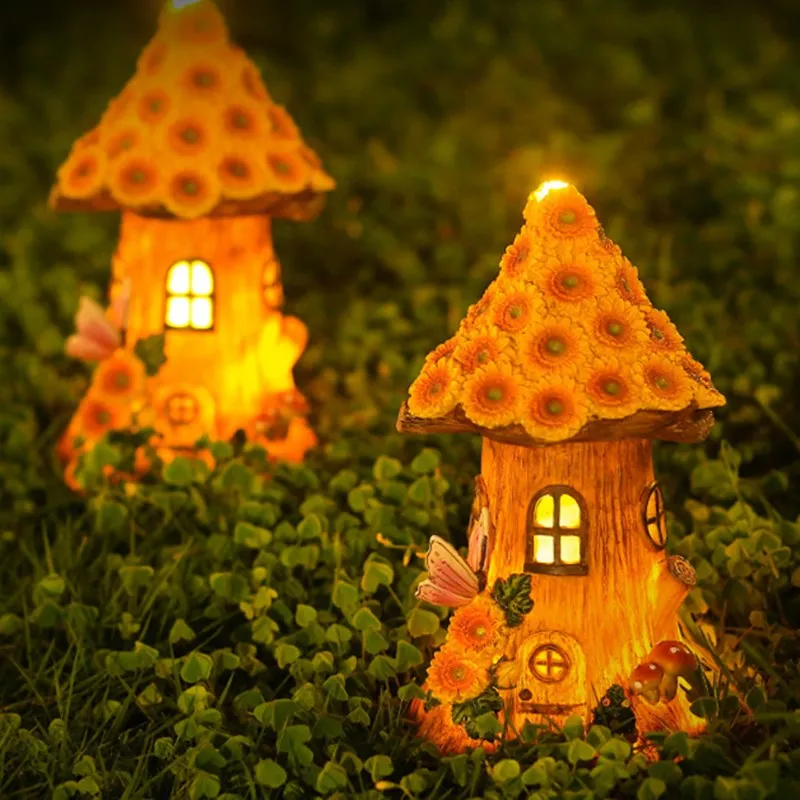 Solar-Powered-Led-Light-Craft-Miniature-House-Garden-Fairy-Outdoor ...