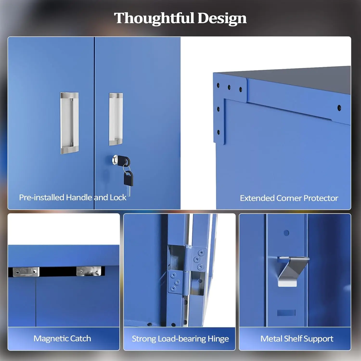 72'' Tall Metal Garage Storage Cabinet with Pegboards, Wheels, Locking Doors and Adjustable Shelves, File Cabinet/Tool Cabinet