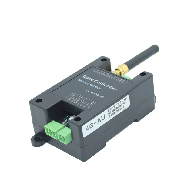 GSM 4G LTE SMS Call Remote Control Gate Opener Single Relay Switch For Automatic Sliding Swing Garage Gate Opener 4