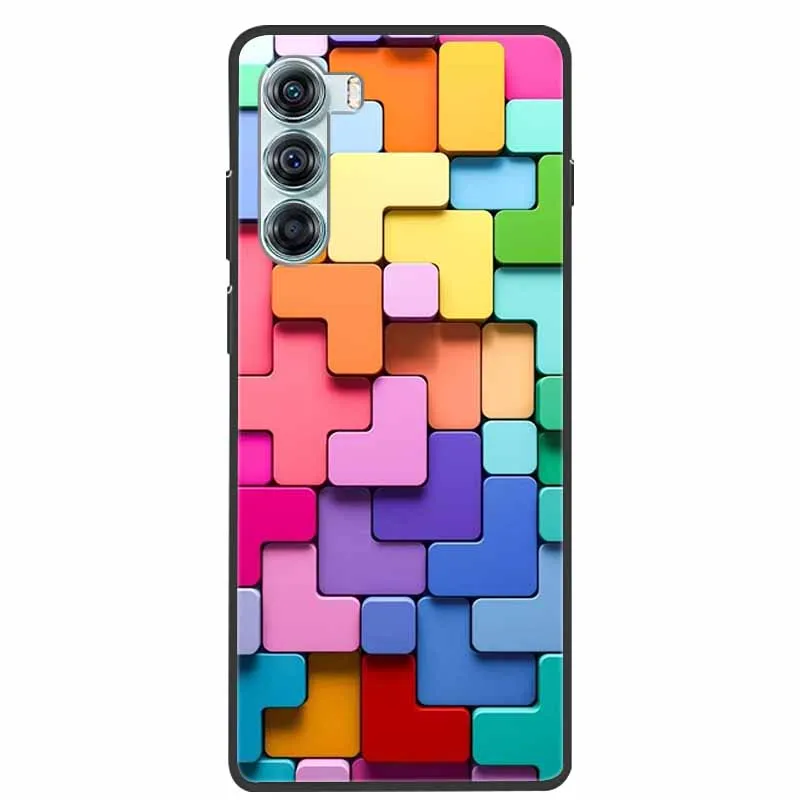 Marble Silicone Black Soft Protective Phone Case Cover