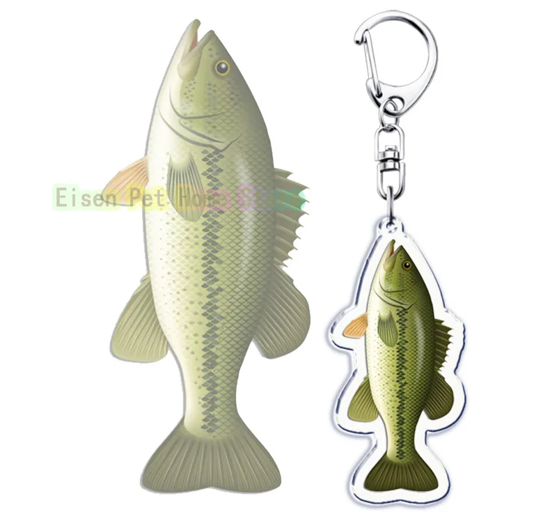 thumbnail image 1 of Llavero con forma de hombre pescador de lubina, accesorio para bolso, colgante, llavero de pescador, océano, joyería, regalos para fanáticos, peces, 1 of 5