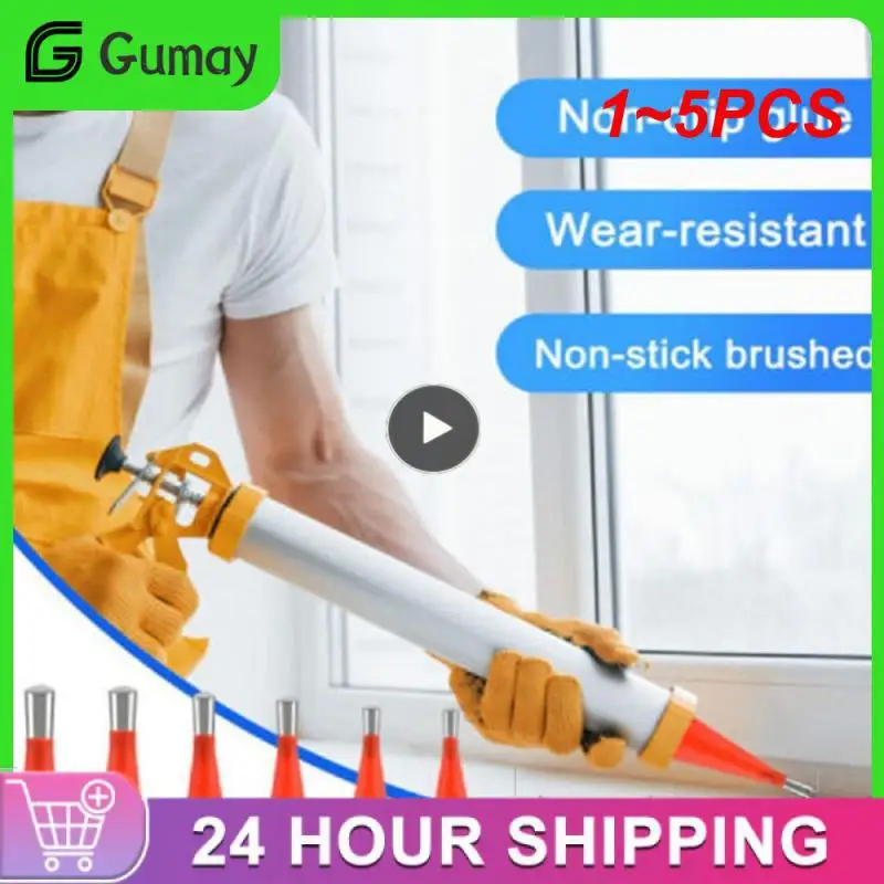 

1~5PCS Stainless Steel Caulk Nozzle Applicator With Base Caulking Finisher Sealant Finishing Tool Kitchen Bathroom Sink Joint