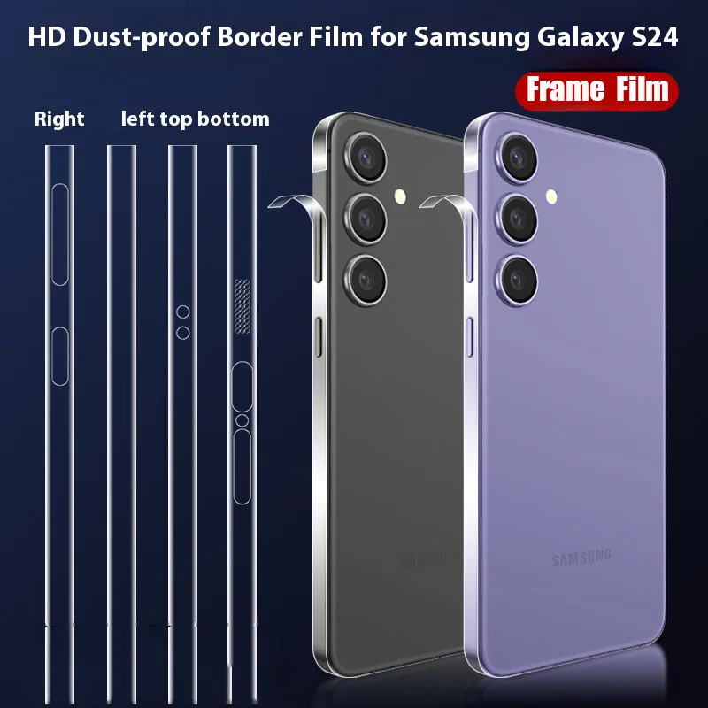 5-Pack Hydrogel Film Side Protectors with Clear Border Sticker