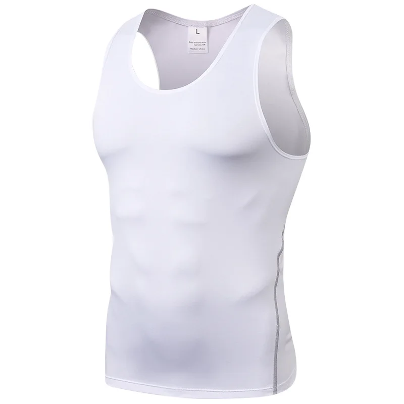 Men Gym Tank Top Bodybuilding Running Tights Vest Quick-dry Fitness Tank Tops Jogging Suit  Men Summer Sleeveless Sports Clothes