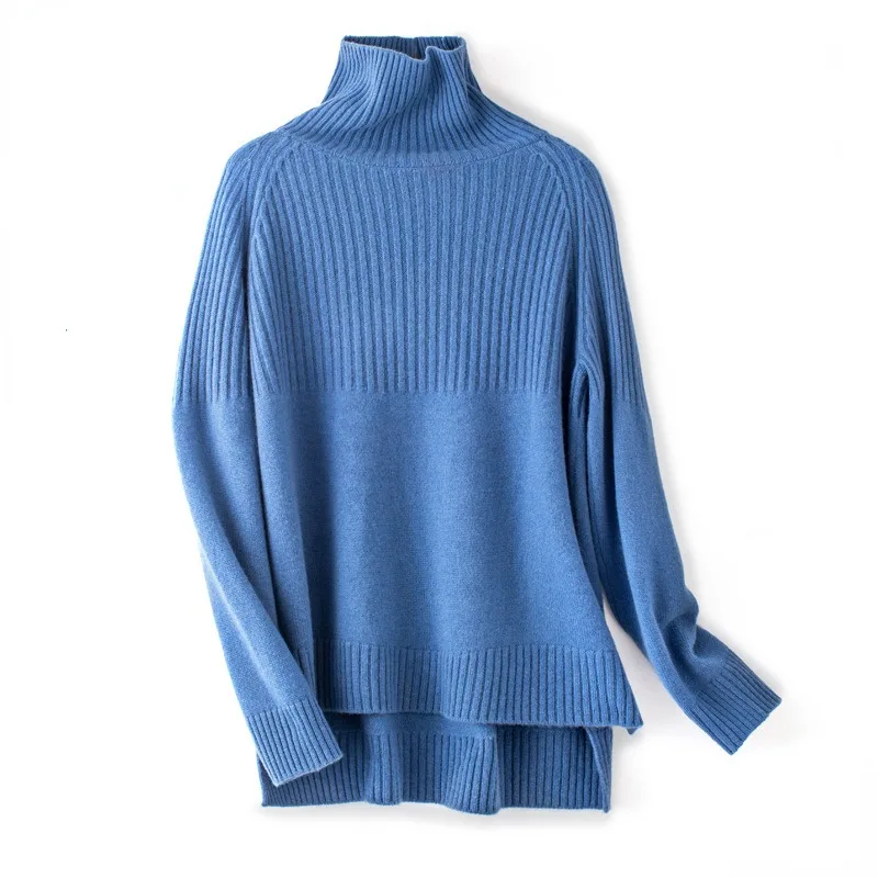 

Turtleneck Oversized Women Cashmere Sweater CHIC Basics Knitted Jumpers Tops Autumn Winter Warm Female Knit Pullvers Sweater