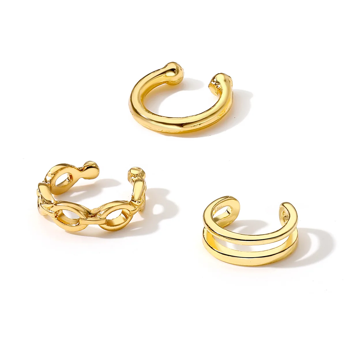 Ear Clip Earrings Women Ear Cuff Punk Style Personality Clip Earrings Set Gold Color Non-Piercing Ear Clips Fake Cartilage Earrings New Year Gifts ear clip earrings clip earrings ear clip
