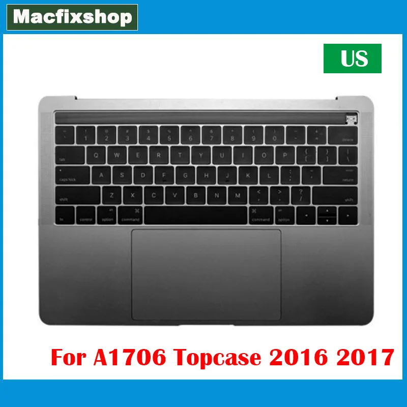 Originale A1706 Palmrest Per Macbook Pro 13.3 "Retina A1706 Topcase Touch Bar Tastiera Usa Retroilluminato Retroilluminazione Trackpad Grigio Argento