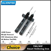 ALIENTEK T80 T80P Smart Soldering Iron 100W QC Adjustable Constant Temperature Portable Electric Welding Repair Tools 1