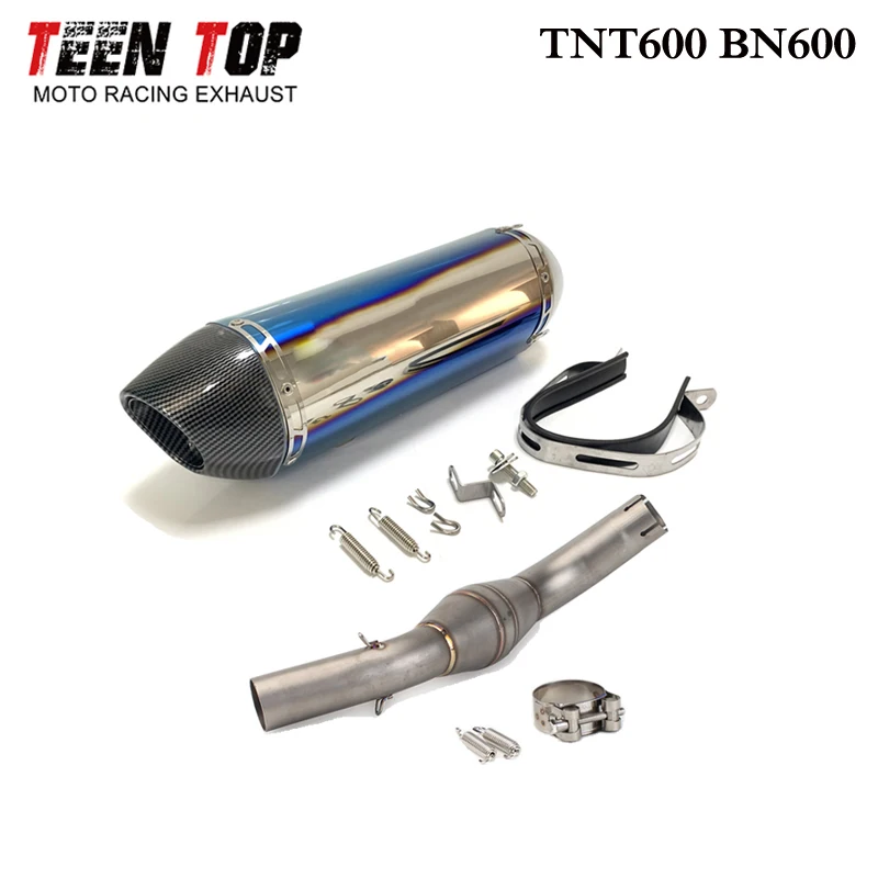 51mm Akrapovical Exhaust Motorcycle Exhaust System For Benelli TNT600 BN600 Exhaust Muffler Motobike Elbow Escapes Para Moto - Image 6