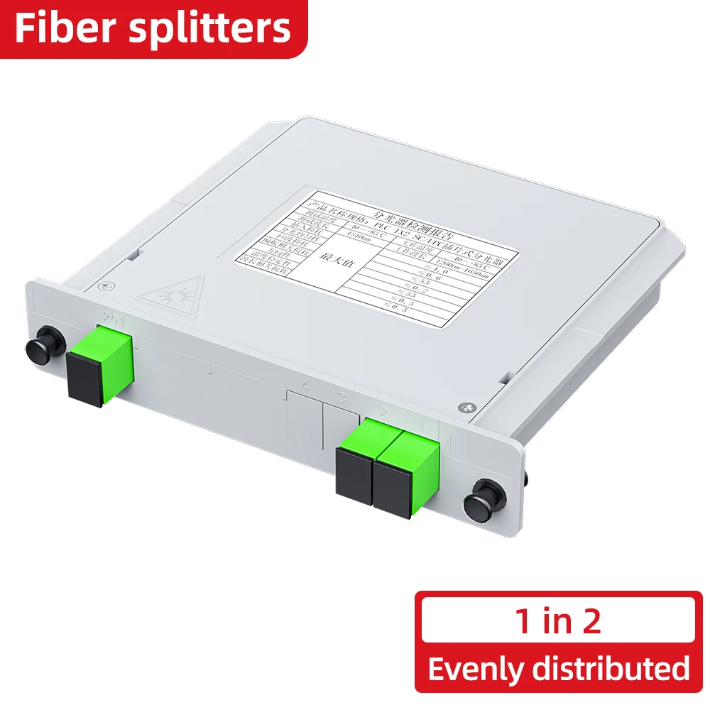 SAIVXIAN SC APC PLC 1x2/16 Fiber Optic Splitter Box Cassette Card Inserting PLC Splitter FTTH Fiber Optical Coupler Splitter