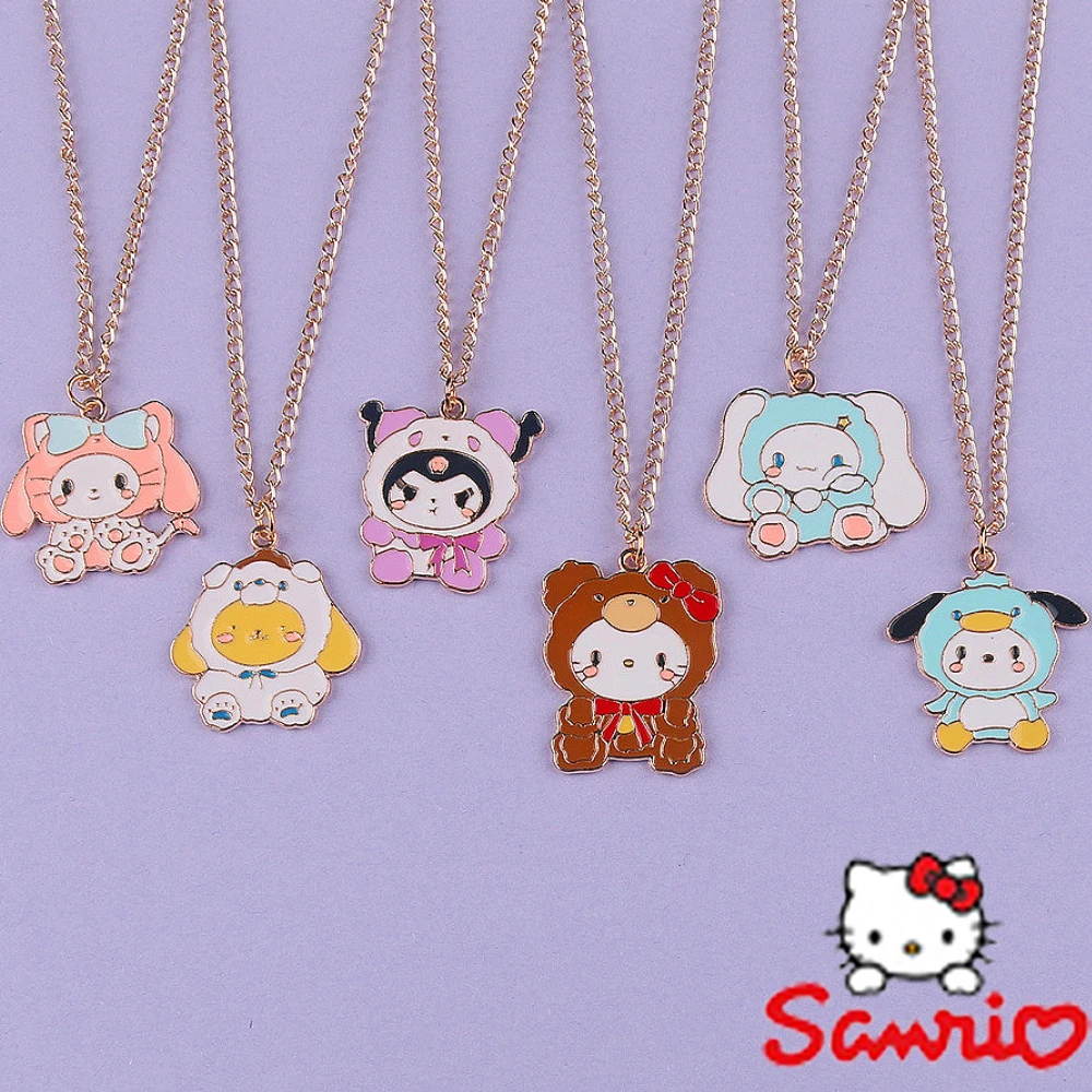 

Sanrio Necklace Kawaii Hello Kitty Kuromi Cinnamoroll My Melody Cartoon Anime Clavicle Chain Pendant Jewelry Girl Birthday Gift