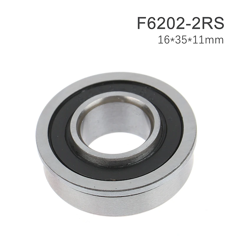 16*35*11 mm F6202 Wheelbarrow Bearing Push truck Garden Trolley 16 Garden Cart Wheel Flange Ball Bearings 1PCS miniature ball bearings roller wheel bearings