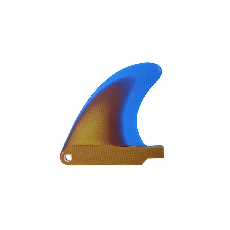 Mini Surfboard Fin Keychain Set-5pcs Or 10pcs Fiberglass Blue-Orange Gradient Surfing Gift for Divers