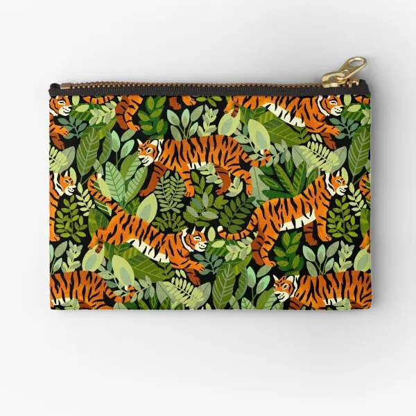 

Bengal Tiger Jungle Zipper Pouches Small Pocket Money Storage Panties Coin Underwear Bag Women Cosmetic Wallet Socks Packaging