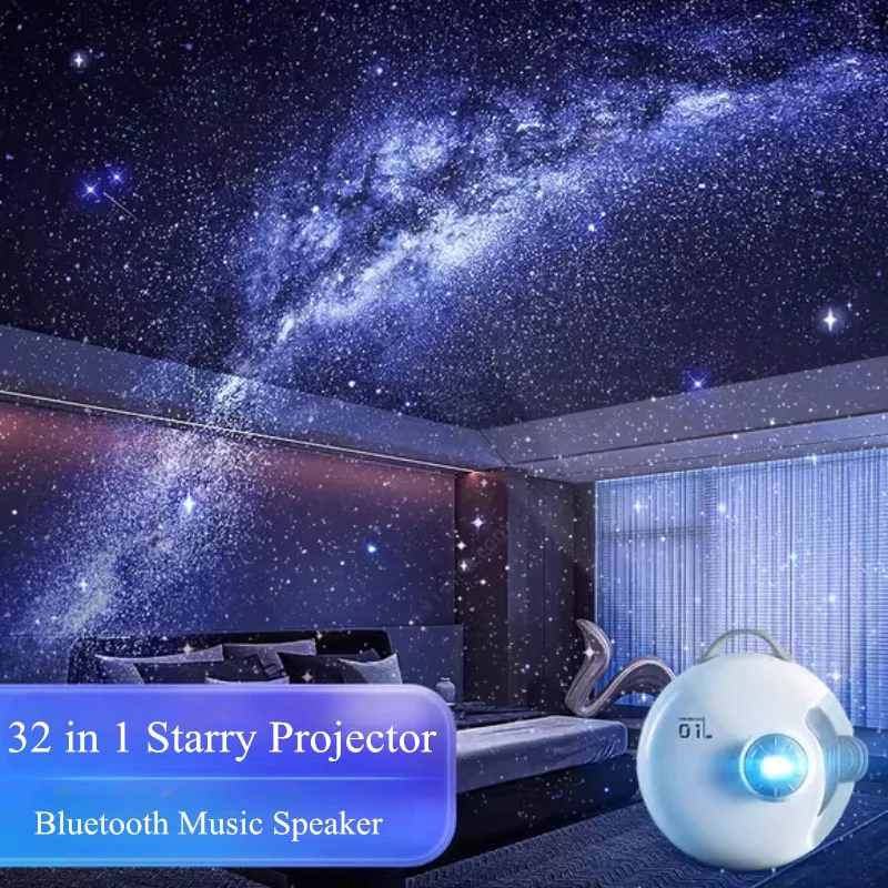 Starry Sky Projector Blueteeth Music Speaker Led Night Light