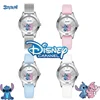 Disney Lilo & Stitch Girl Watches Diamond Quartz Watch Anime Stitch Cute Cartoon Leather Wrist Fashion Steel Belt Watch Kid Gift 2