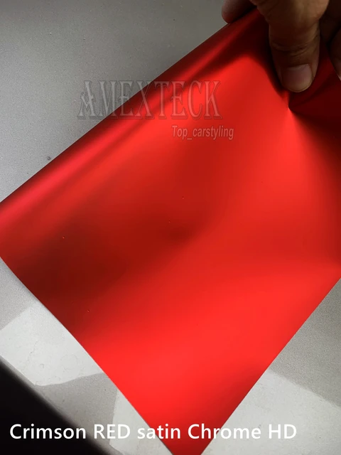 Covering Rouge Satin Chrome - Film Pour Carrosserie - AliExpress