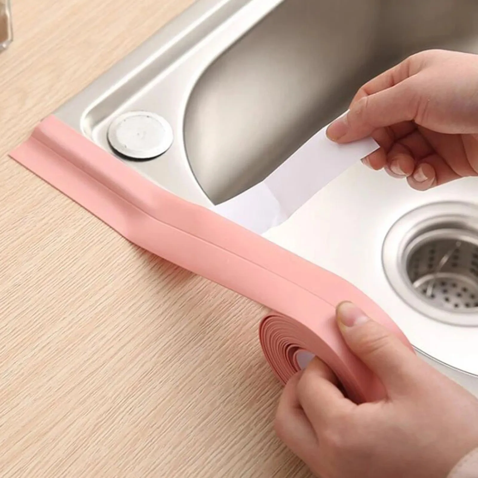 Sealing Strip Tape Waterproof Tape Sealing Tape Sealing Strip Kitchen Sealing Strip Bathroom Shower Sink Bath Caulk Tape Self Adhesive Waterproof Bar Strip Wall Tape Pure Easy To Clean
