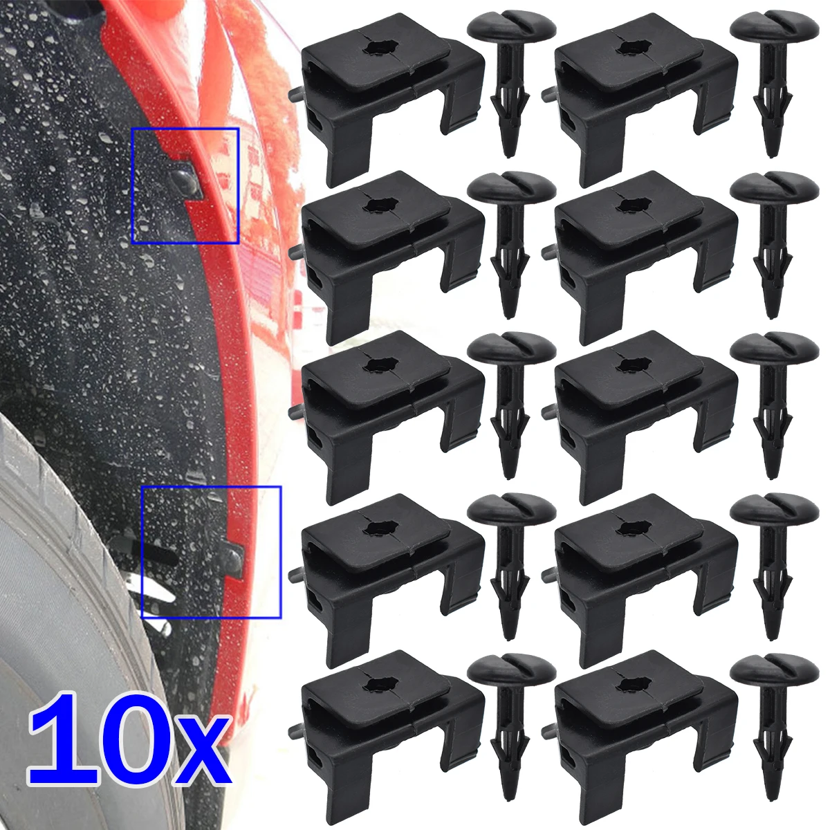 10xCarFrontFenderBumperCoverClipRetainerForToyotaLexusRAV4