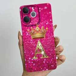 Crown Letters Soft Silicone Back Phone Cover - Elegant Case with Stylish Design for Realme Narzo 80 Lite (FEN - TYFEN4A)